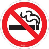Enseigne de s&eacute;curit&eacute; conforme &agrave; la CSA - No Smoking, 12" x 12", Aluminium, Pictogramme Mukwa Safety Services