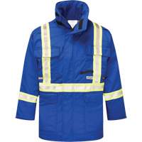 Avenger 9 oz. Flame Resistant Insulated Parka, Small, Royal Blue Mukwa Safety Services