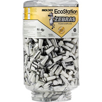 Recharge de bouchons d'oreilles Zebra pour distributeurs de bouchons d'oreilles EcoStation, Vrac - Contenant Mukwa Safety Services