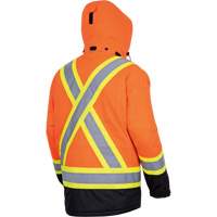 5407 Waterproof Insulated Heated Safety Jacket, Men's, Small, High-Visibility Orange Mukwa Safety Services