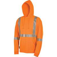 6964 Bird's-Eye Safety Hoodie, Small, High Visibility Orange Mukwa Safety Services