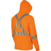 6964 Bird's-Eye Safety Hoodie, Small, High Visibility Orange Mukwa Safety Services