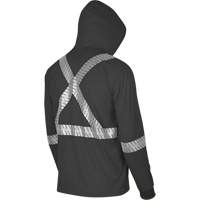 6966 Bird's-Eye Safety Hoodie, Small, Black Mukwa Safety Services