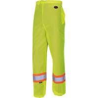 5670 Traffic Safety Pants, Polyester, 2X-Small/X-Small, High Visibility Lime-Yellow Mukwa Safety Services