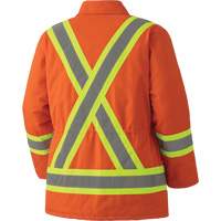 5537A Quilted Duck Safety Parka, High Visibility Orange, Small Mukwa Safety Services