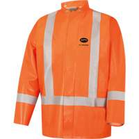 5990J Super Heavy-Duty FR/Arc Resistant Safety Rain Jacket, Small, High Visibility Orange, 11 cal/cm² Mukwa Safety Services