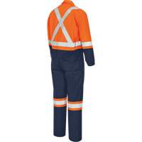 7702BBT Combine de s&eacute;curit&eacute; deux tons FR-Tech, Taille 40 (grand taille), Bleu marin/Orange, 10 cal/cm² Mukwa Safety Services