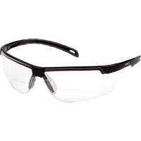 H2MAX Reader Lens with Black Frame, Anti-Fog, Clear, 2.0 Diopter Mukwa Safety Services