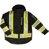 Manteau de s&eacute;curit&eacute; 4-en-1 en tissu ind&eacute;chirable, Polyester, Noir, T-petit Mukwa Safety Services