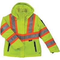 Manteau de s&eacute;curit&eacute; isolant et extensible pour femmes, Polyester, Jaune lime haute visibilit&eacute;, Petit Mukwa Safety Services