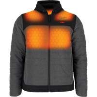 M12 Heated Quietshell Jacket with Battery, Men's, Small, Grey Mukwa Safety Services