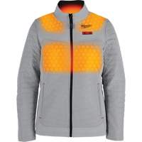 M12 Heated Axis Jacket with Battery, Women's, Small, Grey Mukwa Safety Services