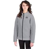 M12 Heated Axis Jacket with Battery, Women's, Small, Grey Mukwa Safety Services