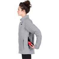 M12 Heated Axis Jacket with Battery, Women's, Small, Grey Mukwa Safety Services