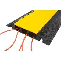 Polyurethane Cable Protector, 3 Channels, 35.43" L x 19.69" W x 3" H Mukwa Safety Services
