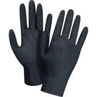 Heavyweight Tactile Grip Examination Gloves, 2X-Large, Nitrile, 8-mil, Powder-Free, Black, Class 2 Mukwa Safety Services