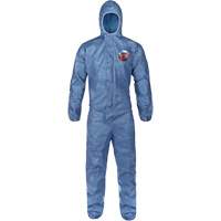 Hooded Coveralls, Large, Blue, MicroMax&reg; VP Mukwa Safety Services