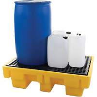2-Drum Spill Pallet, 61 US gal. Spill Capacity, 51.5" x 36" x 15" Mukwa Safety Services