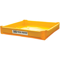Yellow PVC Mini-Berm, 34 US gal. Capacity, 3' W x 3' L x 6" H Mukwa Safety Services