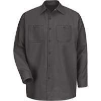 Chemise industrielle de travail &agrave; manches longues, Hommes, Moyen, Charbon Mukwa Safety Services