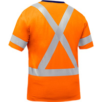 Bisley&reg; X-Back Short Sleeve Shirt, Poly-Cotton, Small, High Visibility Orange Mukwa Safety Services