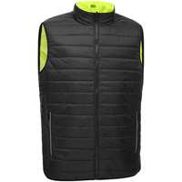 Bisley&reg; X-Back Reversible Puffer Vest, High Visibility Lime-Yellow, Small, Polyester Mukwa Safety Services