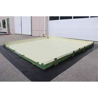 Easy-Riser Insta-Berm, 134 US gal. Capacity, 6' W x 6' L x 6" H, Hinge Bracket Mukwa Safety Services