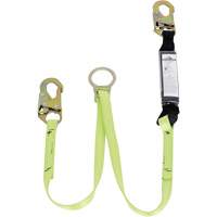 SA-5405-4 Shock Absorbing Lanyard, 4', Snap Hook Center, Snap Hook Leg Ends, Polyester Mukwa Safety Services
