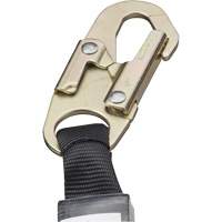 SA-5502-6 Shock Absorbing Lanyard, 6', Form Hook Center, Snap Hook Leg Ends, Galvanized Steel Mukwa Safety Services