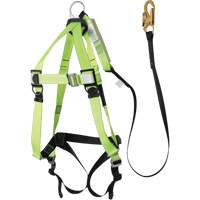 FBH-10000A5440-4 4' Class A Harness & Lanyard with 220 lbs. Capacity, Harness/Lanyard Combo Mukwa Safety Services