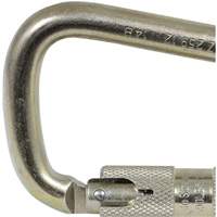 CP-03015-1 Zinc Plated Carabiner with 1" Gate Opening, Steel Mukwa Safety Services
