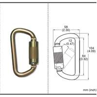 CP-03015-2 Zinc Plated Carabiner with 3/4" Gate Opening, Steel Mukwa Safety Services