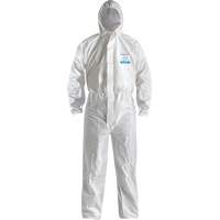CoverMe XP1800  Type 5/6 Coveralls with Hood, Medium, White, Microporous Mukwa Safety Services