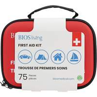 75-Piece Home & Travel First Aid Kit, Nylon Bag Mukwa Safety Services
