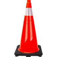 Premium Traffic Cone, 28", Orange, 4" Reflective Collar(s) Mukwa Safety Services