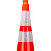 Premium Traffic Cone, 36", Orange, 4" & 6" Reflective Collar(s) Mukwa Safety Services