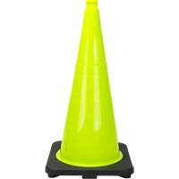 Premium Traffic Cone, 28", Lime Green Mukwa Safety Services