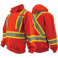 Atlas Guardian&reg; FR/AR Quarter-Zip Hoodies, Men's, X-Small, High Visibility Orange, 18 cal/cm² Mukwa Safety Services