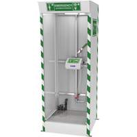 Emergency Cubicle Shower & Covered Eye & Face Wash with Sump Pump Mukwa Safety Services