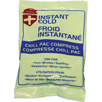 Instant Chill Pac Compress, Cold, Single Use, 4" x 6" Mukwa Safety Services