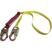 External Energy Absorber Lanyard with 3/4" Hook, 6', Snap Hook Center, Snap Hook Leg Ends, Polyester Mukwa Safety Services