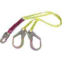 External Energy Absorber Lanyard with 2-1/4" Hooks, 6', Snap Hook Center, Snap Hook Leg Ends, Polyester Mukwa Safety Services
