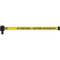 PLUS Banner, Attention - Entr&eacute;e Interdite, 15', Black and Yellow Tape Mukwa Safety Services