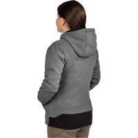 Chandail &agrave; capuchon chauffant M12 avec pile, Femmes, Moyen, Gris, Poly-coton Mukwa Safety Services