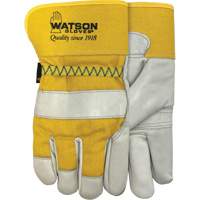 Gants doubl&eacute;s combin&eacute;s en cuir 94003i , Grand, Paume en Cuir fleur de vache, Molleton Mukwa Safety Services