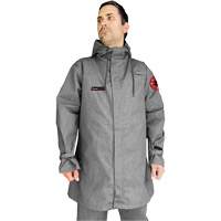 CoreMAX FR 35" Jacket with Attached Hood, Small, Grey Mukwa Safety Services