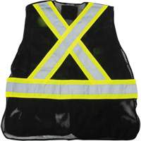 Veste d'arpenteur conforme aux normes de la CSA, Noir, Moyen, Polyester Mukwa Safety Services