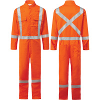 Bizflame&reg; 88/12 Iona 7 oz. FR510 FR Coverall, Size 36, Orange Mukwa Safety Services