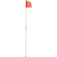Heavy-Duty Safety Whip, Threaded Mount, 8' High, Orange with Reflective X Mukwa Safety Services