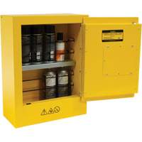 Mini Flammable Safety Cabinet, 2 Gal., 1 Door, 17" W x 22" H x 8" D Mukwa Safety Services
